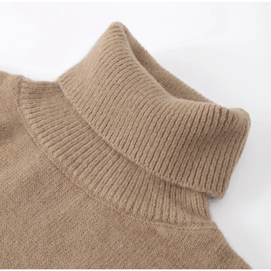 Damen Rollkragenpullover | Elegant, Bequem & Warm in Grau