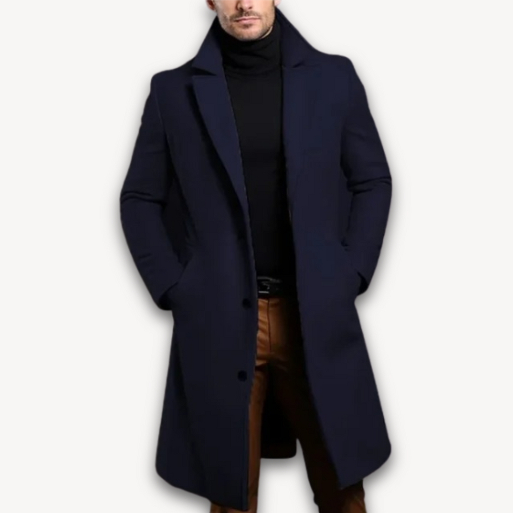 Herren Mantel | Winterlich, Langer Slim Fit Trenchcoat