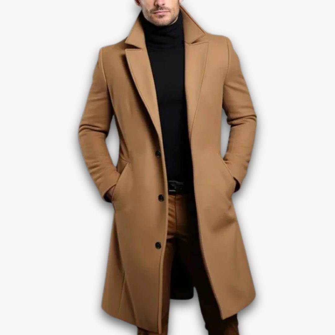 Herren Mantel | Winterlich, Langer Slim Fit Trenchcoat