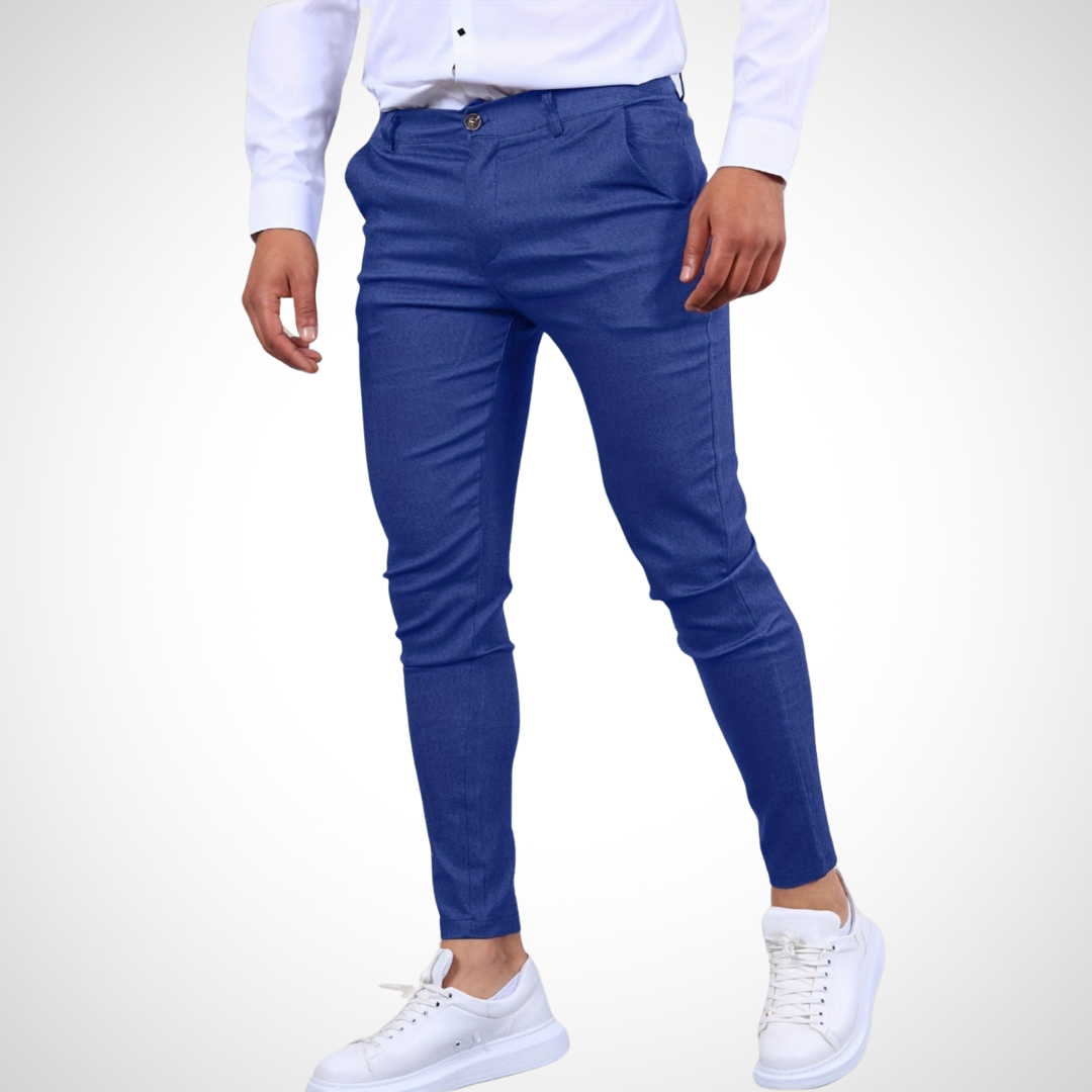 Herren Hose | Mit Gürtelschlaufen & Schmalem Bein