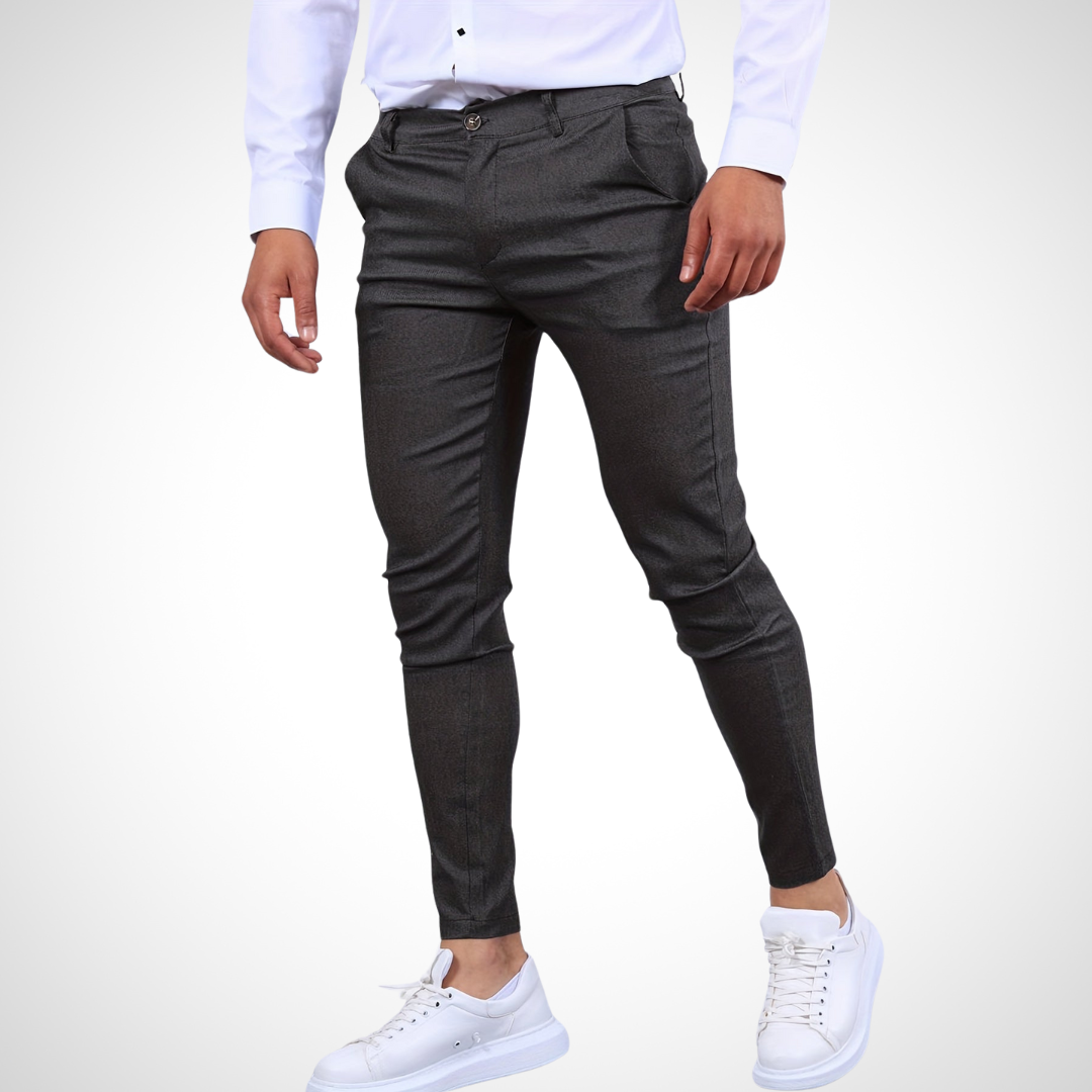 Herren Hose | Mit Gürtelschlaufen & Schmalem Bein