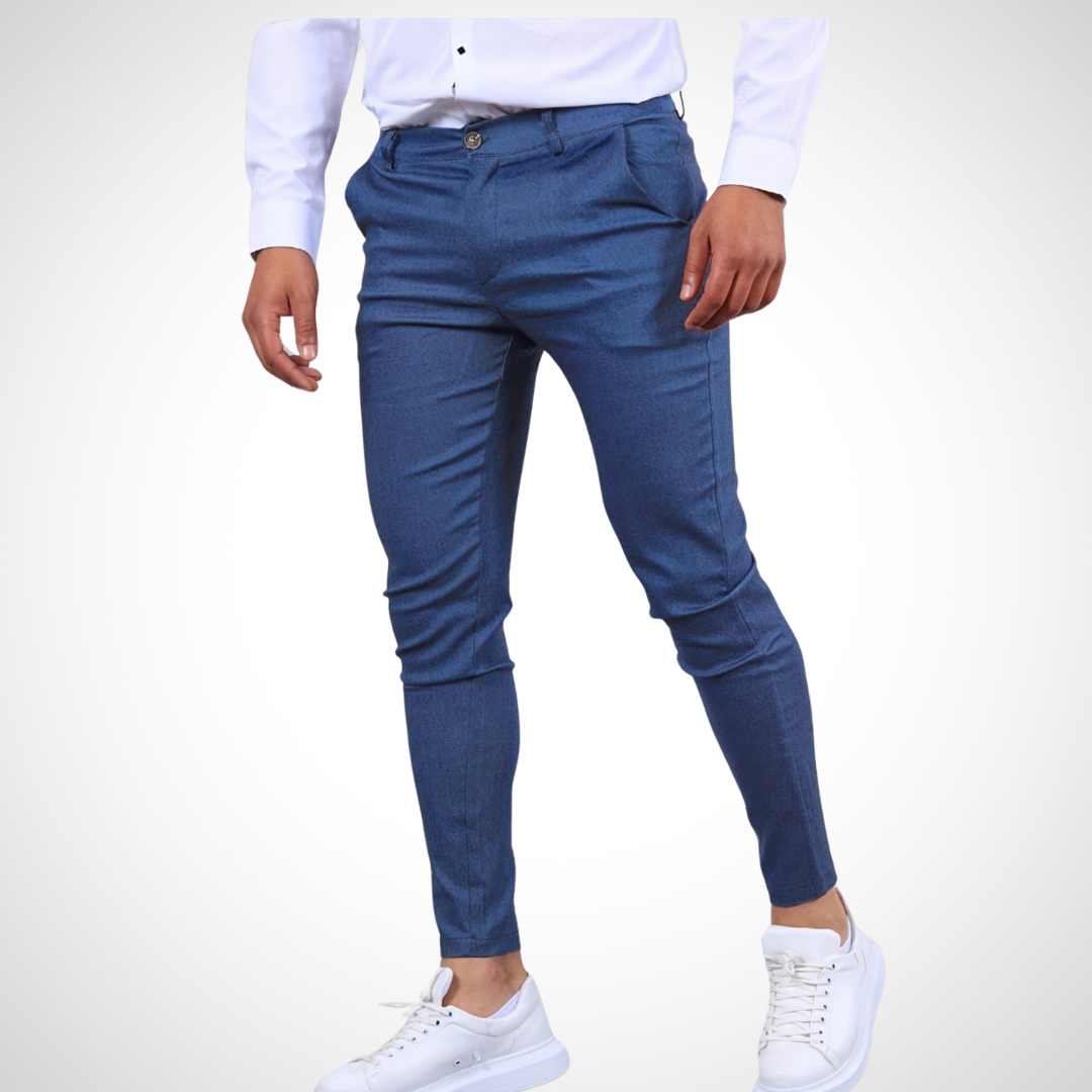 Herren Hose | Mit Gürtelschlaufen & Schmalem Bein