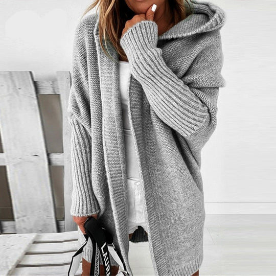 Damen Strickjacke Oversized | Kuschelig & Mit Kapuze
