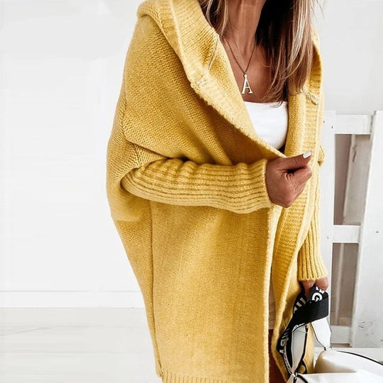 Damen Strickjacke Oversized | Kuschelig & Mit Kapuze