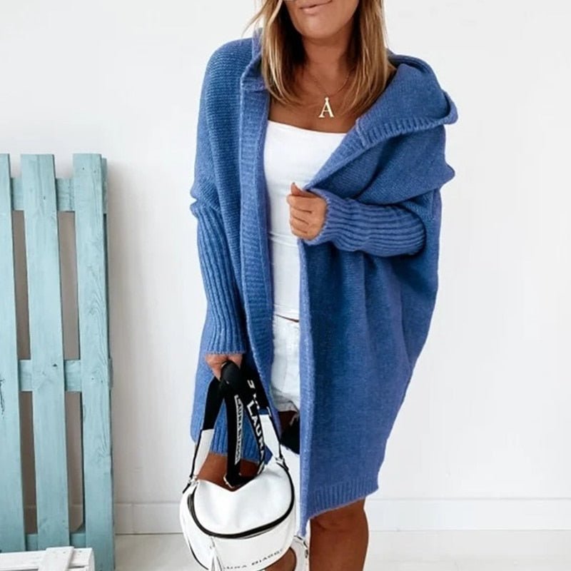 Damen Strickjacke Oversized | Kuschelig & Mit Kapuze