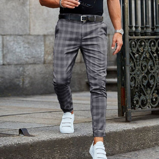 Herren Hose Slim Fit | Kariert & Bequeme Passform
