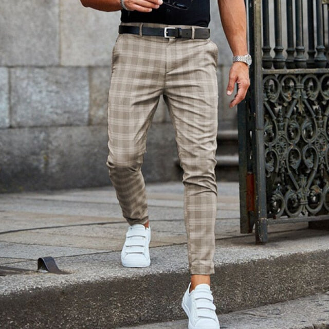 Herren Hose Slim Fit | Kariert & Bequeme Passform