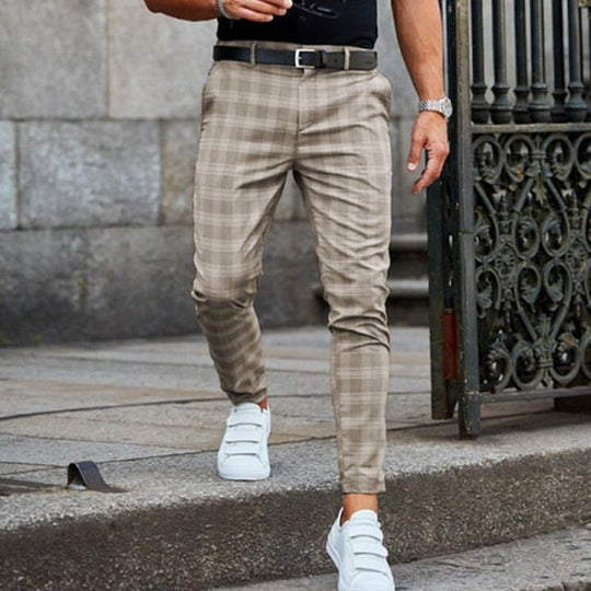Herren Hose Slim Fit | Kariert & Bequeme Passform