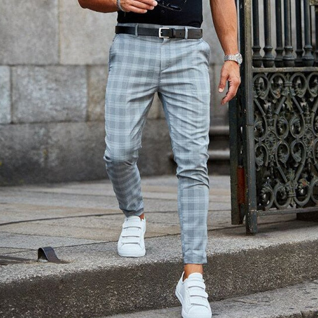 Herren Hose Slim Fit | Kariert & Bequeme Passform