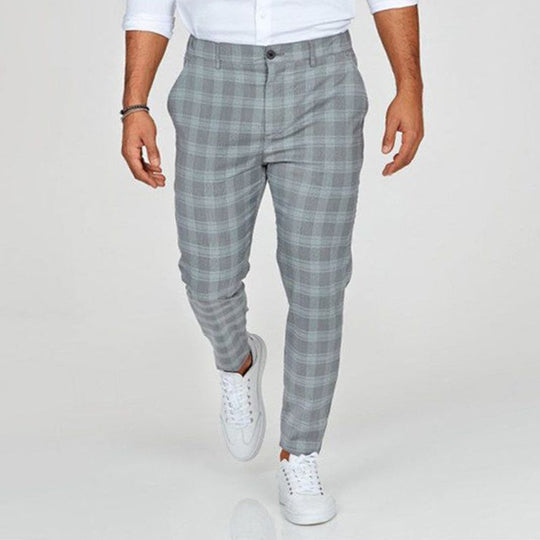 Herren Hose Slim Fit | Kariert & Bequeme Passform