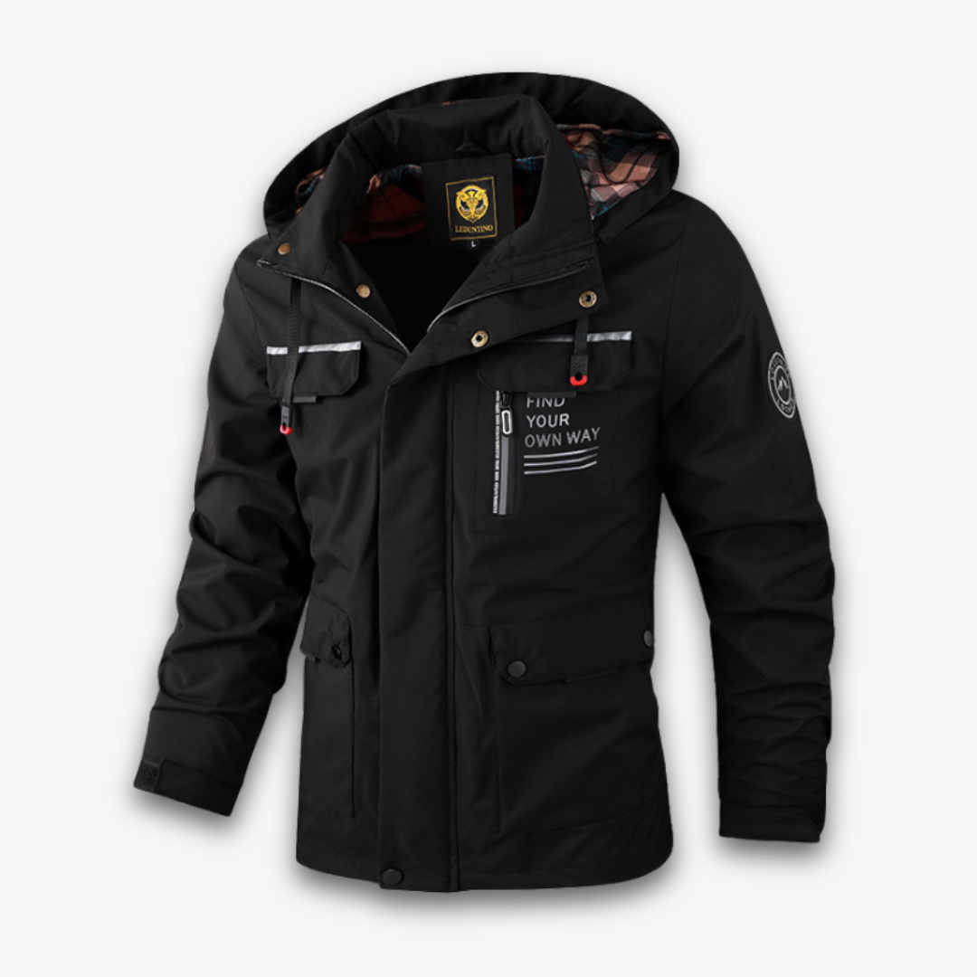 Herren Winterjacke | Wasserabweisend, Warm & Funktional mit Kapuze