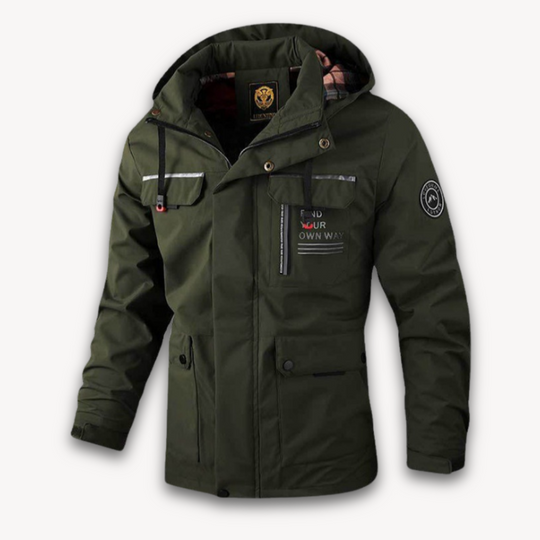 Herren Winterjacke | Wasserabweisend, Warm & Funktional mit Kapuze